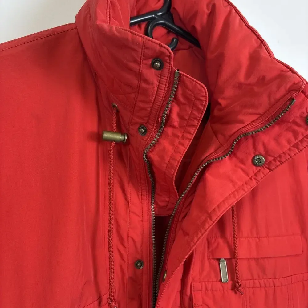 Vintage 80s Red Ski Puffer Jacket Retro Ski Gorpcore Oversized XL - Picture 12 of 16